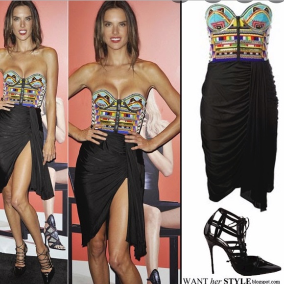 NEW! RARE Emilio Pucci Tribal Beaded Bustier Dress - Picture 14 of 15